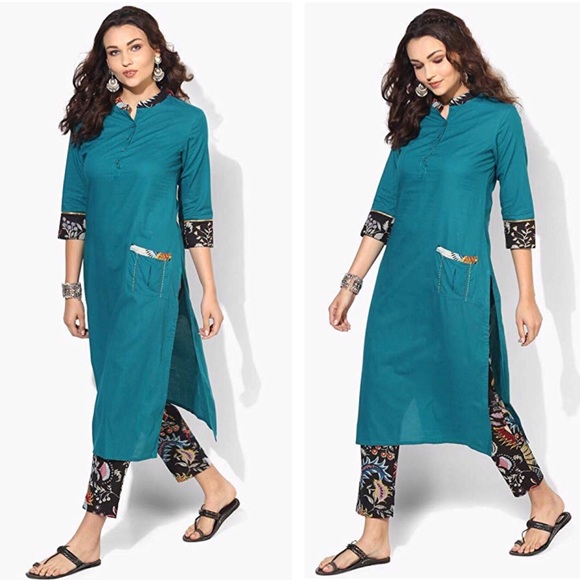 Tunic Top With Casual Pant Two Piece Set - Picture 2 of 2